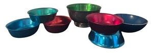 E - Vintage Metallic Bowls (Lot of 7)