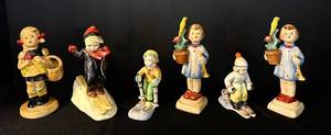 E - Vintage Ceramic Figurine Set (Lot of 6)