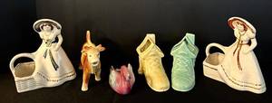 E - Vintage Ceramic Figurine Mixed Lot of 6