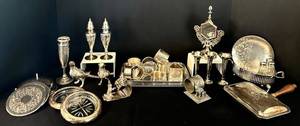 E - Vintage Silver & Silverplate Tableware Mixed Lot