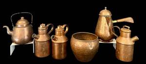 E - Vintage Copper 6-piece Mixed Lot