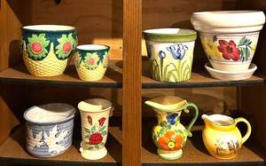BSB - Mixed Majolica Pottery Planters, Pitchers & Vases Mixed Lot