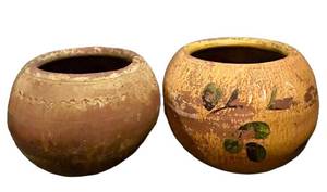 BS - Vintage Red Clay Planters (Lot of 2)