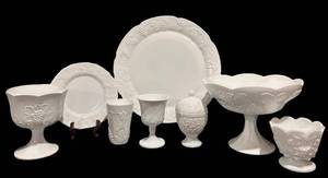 BSA - Vintage Milk Glass Assortment - Indiana Glass, Westmoreland & Avon