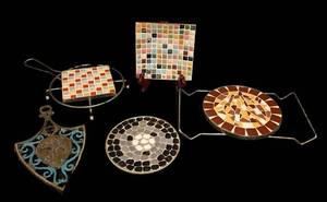 BSA - Vintage Mosaic Trivets (Lot of 5)
