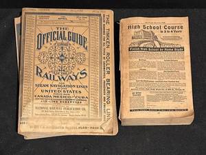 BS - Vintage Railroad Guide, High School Course, Fairbanks-Morse & Burpees Seed Catalog Mixed Lot