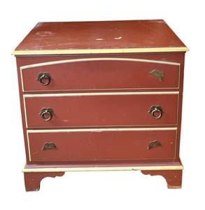 BR1 - Vintage Three-Drawer Accent Table