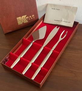 MB - Kalmar Italy 3-Piece Snack Set - Vintage Serving Utensils