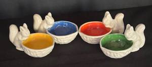 MB - Four Vintage Japanese Squirrel Salt Cellars