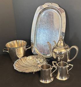 MB - Assorted Vintage Silver Plated Serving Pieces