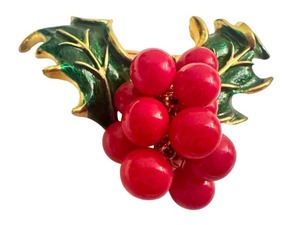 Vintage Boucher Holly & Berries Brooch