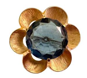 Vintage Alfred Philippe for Trifari Aquamarine Clip Brooch  Vintage Crown Trifari Aquamarine Brooch