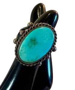 Vintage Native American Turquoise Ring Size 6.5