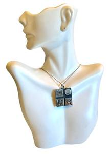 Vintage Gusterman Georgetown Sterling Modernist Pendant Necklace