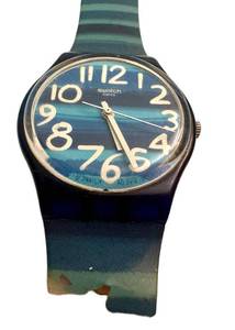 Vintage Swatch Swiss Blue Dial Watch - Untested, Broken Band