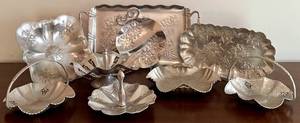 MBR - Vintage Mid-Century Aluminum Serving Ware Mixed Lot