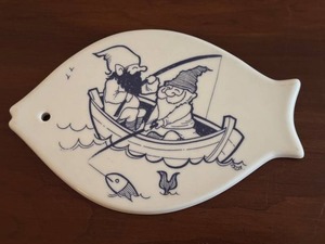 Vintage Porsgrund Fish Trivet Torske Klubben Minneapolis