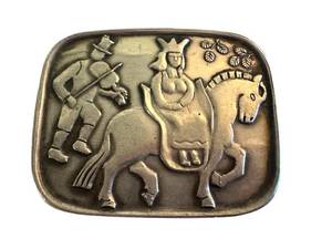 Vintage N.M. Thune Sterling Silver Norwegian Brooch Wedding Parade
