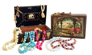 MBR - Vintage Decorative Dresser Boxes Costume Jewelry Mixed Lot