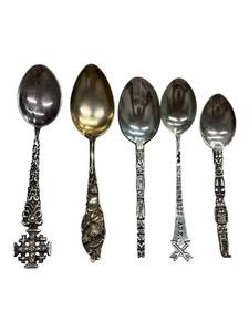 Vintage Sterling Silver Souvenir Spoon Set (Lot of 4)