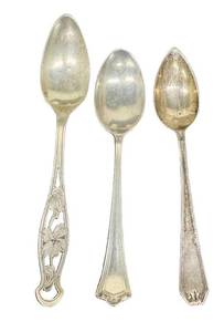 Three Assorted Sterling Silver Spoons