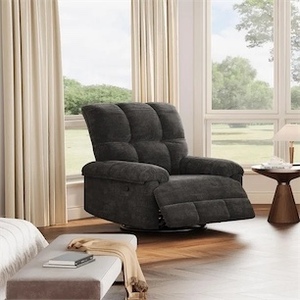 $275 Studyset Manual Recliner Chair, Swivel Rocker for Adults, Traditional Upholstered Recliner