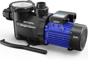 $258 Aquastrong InAbove Ground Pool Pump High Flow Self Primming Swimming Pool Pump,Blue