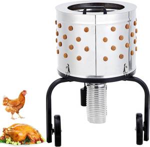 $299 GarveeLife Chicken Plucker Machine, 20 in Stainless Steel, 106 Soft Fingers, GFCI Waterproof