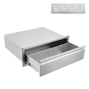 $180 Garvee 30W x 23H x 10D Outdoor Kitchen Drawers, Flush Mount Triple-Access BBQ Drawers