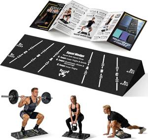 Squat Wedge Block One Piece, Heel-Elevated Slant Board for Squats Home Gym