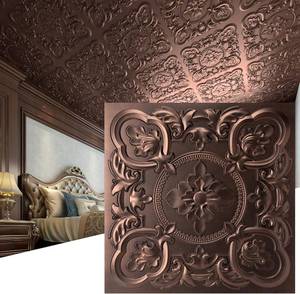 Art3dwallpanels 12 Pack 24x24 PVC 3D Wall Panels, Vintage Flower, Fire Rated, Antique Copper