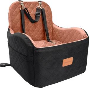 Lealchum Dog Booster CarSeat for SM Dogs up to 35lb, 6in Cushion, Detachable&Washable, 2Pockets