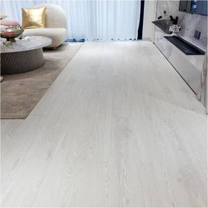 White Peel & Stick Vinyl Flooring - Waterproof Wood Grain, 2.0mm, 36 Packs, 54 Sq Ft (White Oak)