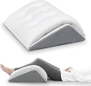 Shinnwa Knee Wedge Pillow, Convertible Knee Pillow with Dual-Layer Memory Foam for Leg Elevation
