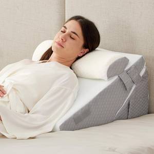 Ruqmuis 3Pcs Wedge Pillow Set for After Surgery, Adjustable 912-Inch Bed Wedge