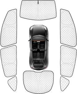 KMF 8pcs Thicken Sun Shades for Tesla Model Y 2020-2024 Sunshade Window Covers UV Block Privacy