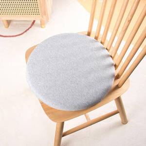 2 Pack Round Memory Foam Chair Pad 12141618, Detachable, Non-Slip, Light Grey 14x14x1.4in
