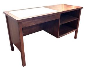 LLSR - Mid-Century Modern Writing Desk with Lighted White Top Panel