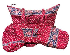 LL - Vera Bradley Americana Tote with Organizer & Pouches