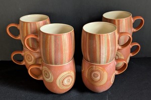 ML - Denby Fire Chilli Mugs (Lot of 8)