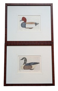 ML - Larry Crawford Signed Decoy Prints (Lot of 2) Framed 11 X 13