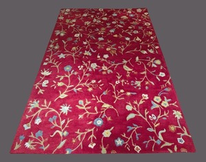 LL - Karastan Studio Wool Area Rug Colette Red 5 X 8