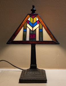 ML - Meyda Lighting Prairie Wheat Petite Stained Glass Table Lamp