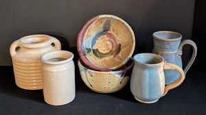 ML - Artisan Crafted Pottery Mug, Bowl & Vase Mixed Lot