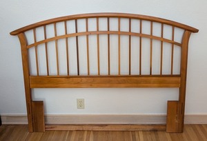 Spindle Hood Natural Cherry Queen Headboard