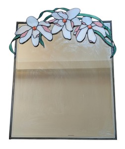ML - Floral Stained Glass Wall Mirror