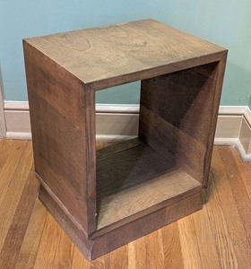 ML - Wood Side Table With Open Cubby
