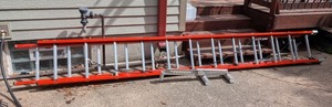 BY - Werner D6224-2 24 Ft Fiberglass Extension Ladder 300 Lb Type Ia