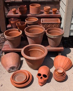 BY - Assorted Terracotta Pots & Skull Decor Mixed Lot