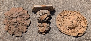 BY - Hanging Plaster Outdoor Yard Decor (Lot of 3)